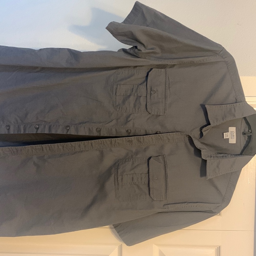 Croft and Barrow Gray Short sleeve button down shirt